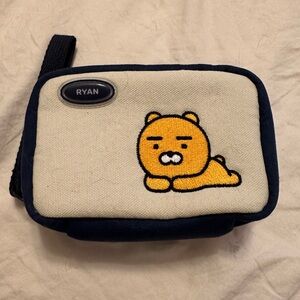 Kakao Friends Ryan Embroidered Pouch